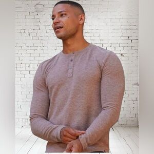 Threads for Thought Henley Shirt Men’s XL NWT | Purple Heather + Sustainable